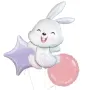 Cheerful Bunny Foil Balloon bunch 3