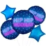 Hip Hip Hooray Foil Balloon bunch 5