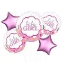 Baby Girl Pink and White Balloon