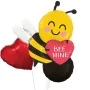 Bee Mine Supershape Heart Balloon Bunch 3