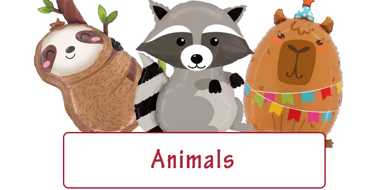 Inflated Foil Animal Balloons delivered by post Inflated Foil Animal Balloons delivered by post