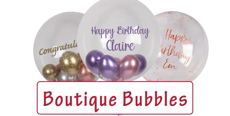 Inflated Boutique Balloons delivered in the UK
