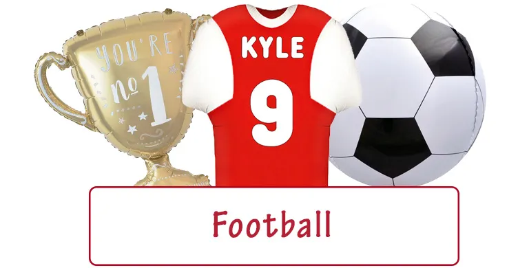 Inflated Foil Football Balloons delivered by post Inflated Foil Football Balloons delivered by post
