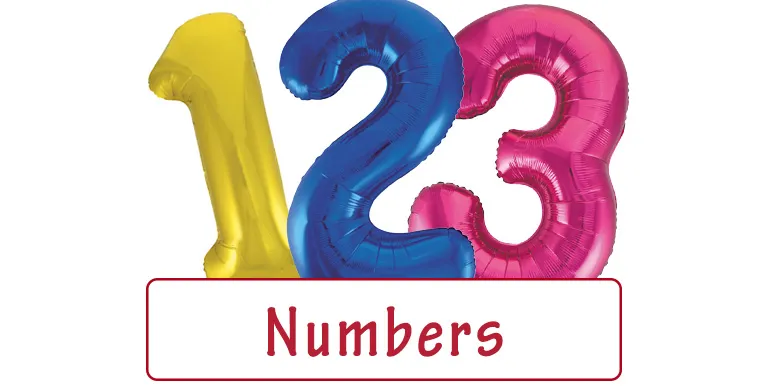 Inflated Foil Number Balloons delivered by post