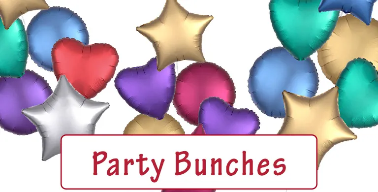 Inflated Party Bunches Balloons ready to be displayed | Delivery UK wide