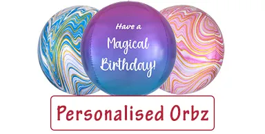 Inflated Personalised Orbz Balloons