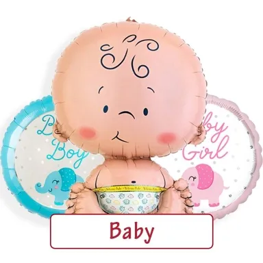 Fully Inflated New Baby Balloons in a box delivered UK wide
