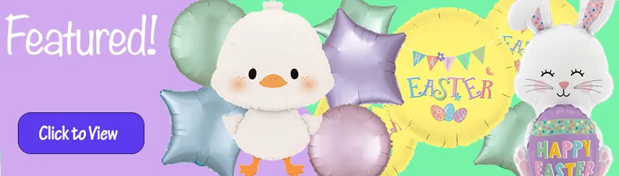 Easter Balloons Banner
