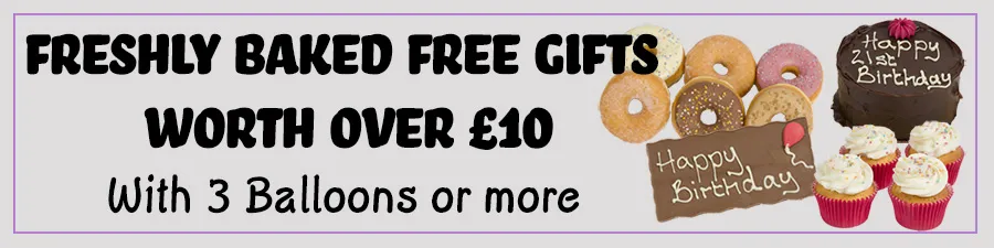 Free Gifts Worth over £10.00 with our inflated balloons Free Gifts Worth over £10.00 with our inflated balloons